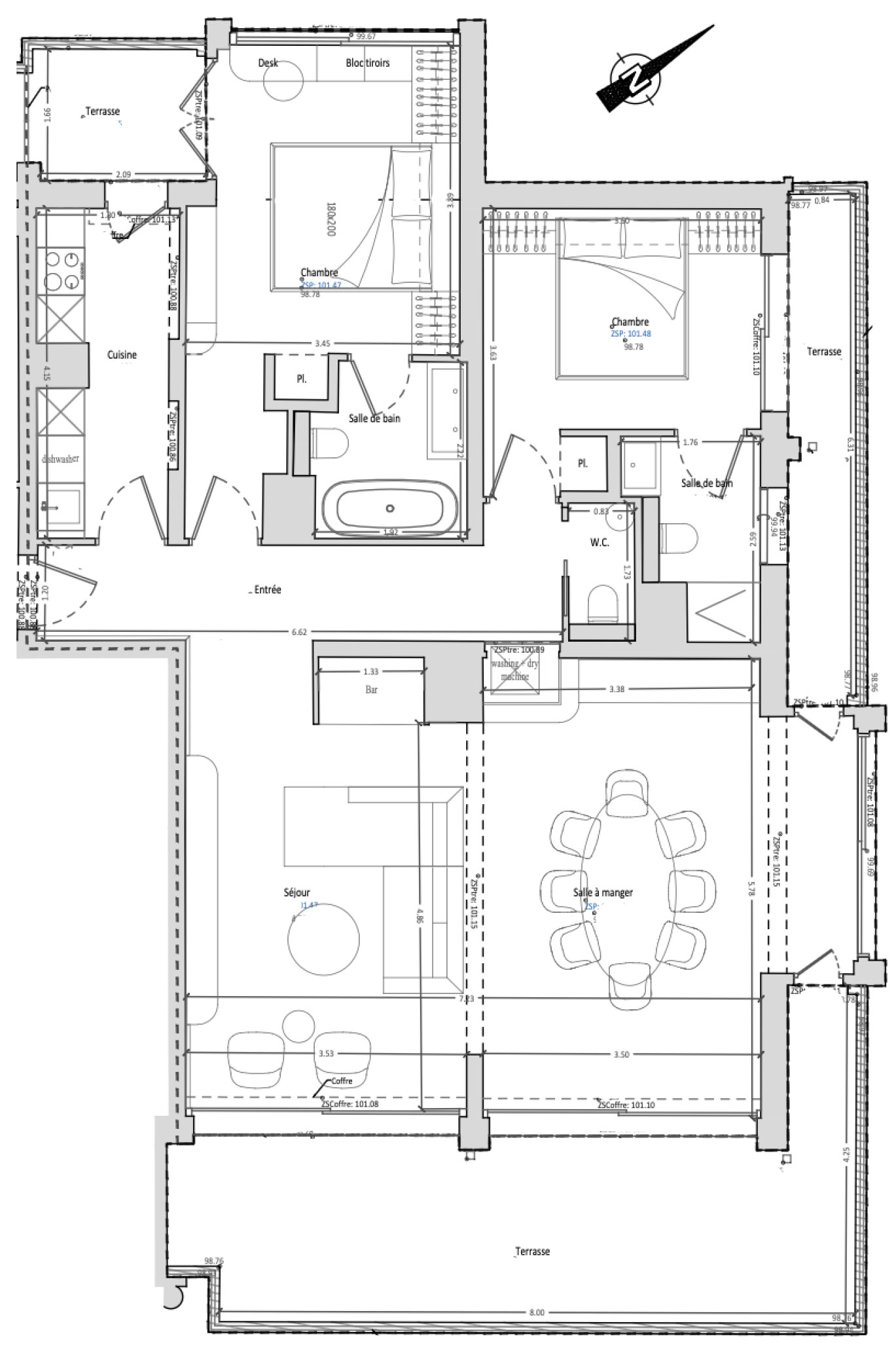 Carré d 'Or | Elegant 3-teilig | Casino und Meerblick