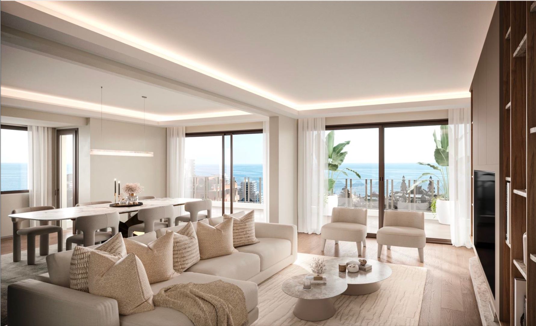 Carré d 'Or | Elegant 3-teilig | Casino und Meerblick